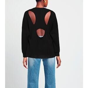 Lanston women's sweatshirt black NWT Size Small Athleisure Cozy Travel top